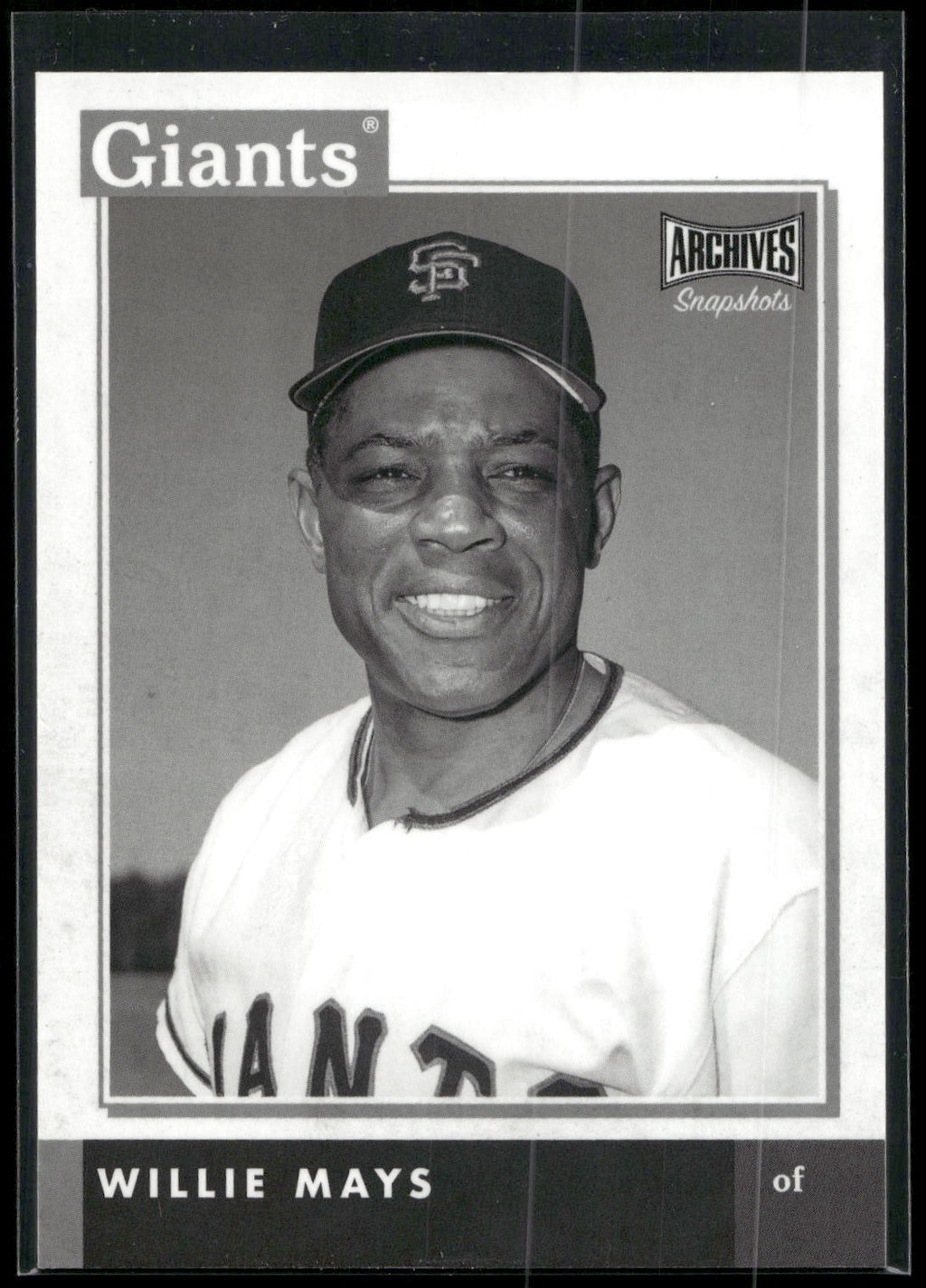 2020 Topps Archives Snapshots #AS-WM Willie Mays Black and White