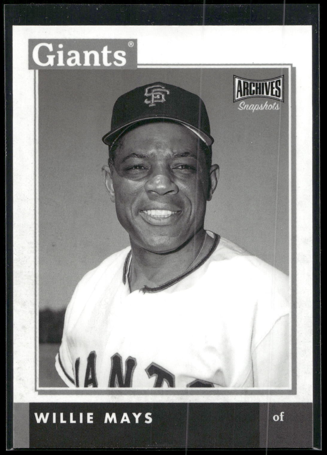 2020 Topps Archives Snapshots #AS-WM Willie Mays Black and White