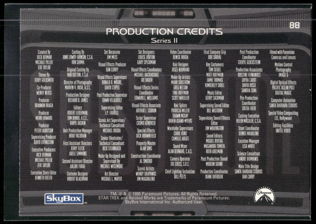 1995 SkyBox Star Trek: Voyager Season One Series Two #88 Cast