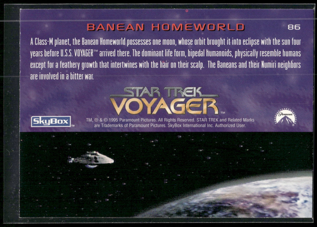 1995 SkyBox Star Trek: Voyager Season One Series Two #86 Banean Homeworld