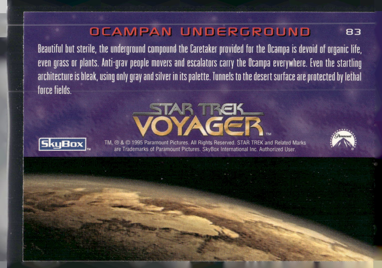 1995 SkyBox Star Trek: Voyager Season One Series Two #83 Ocampan Underground