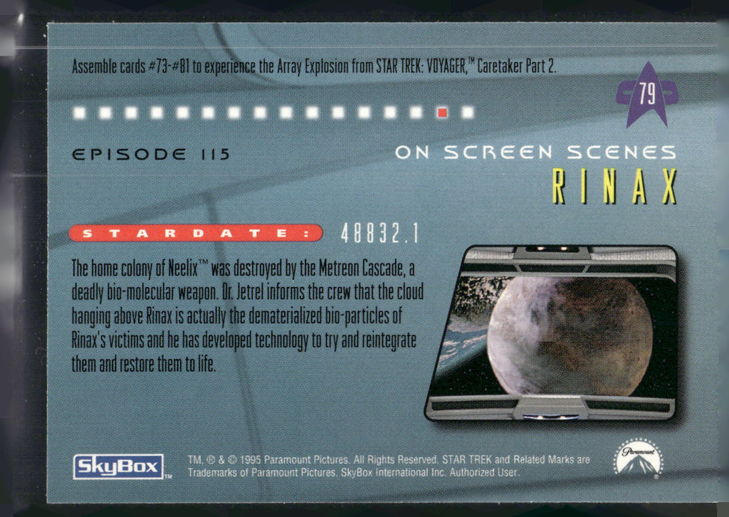 1995 SkyBox Star Trek: Voyager Season One Series Two #79 Rinax