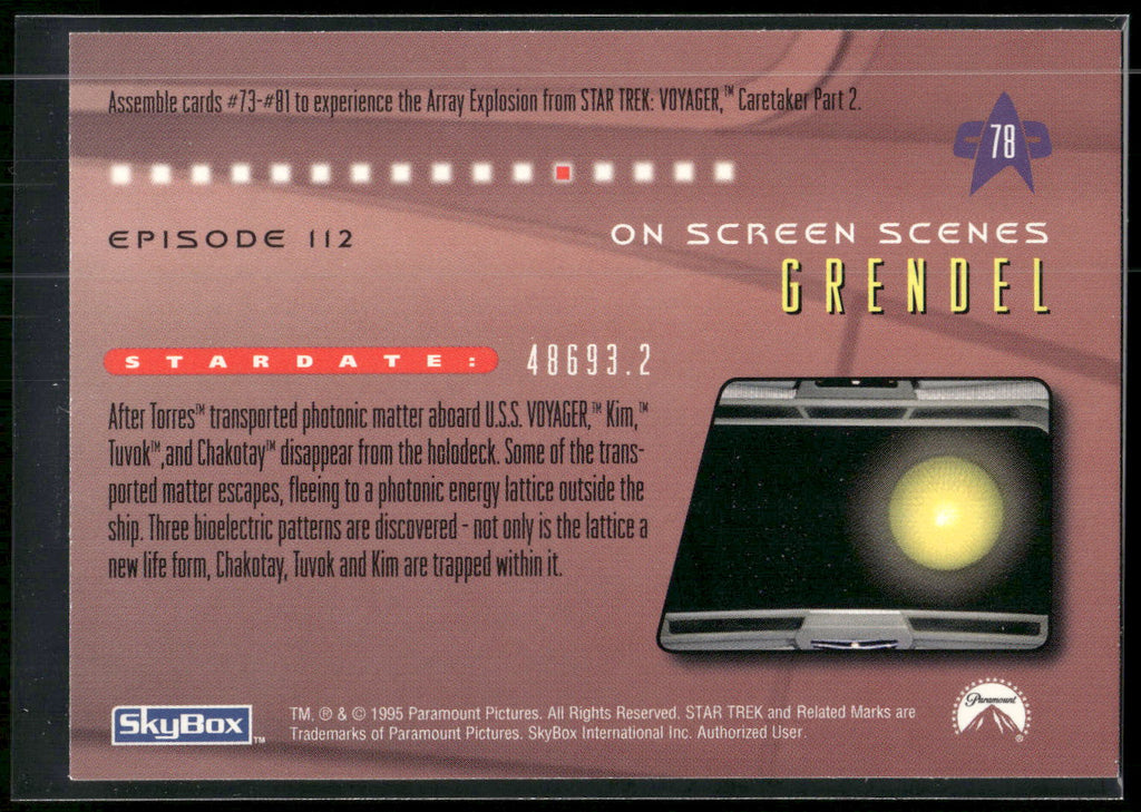 1995 SkyBox Star Trek: Voyager Season One Series Two #78 Grendel