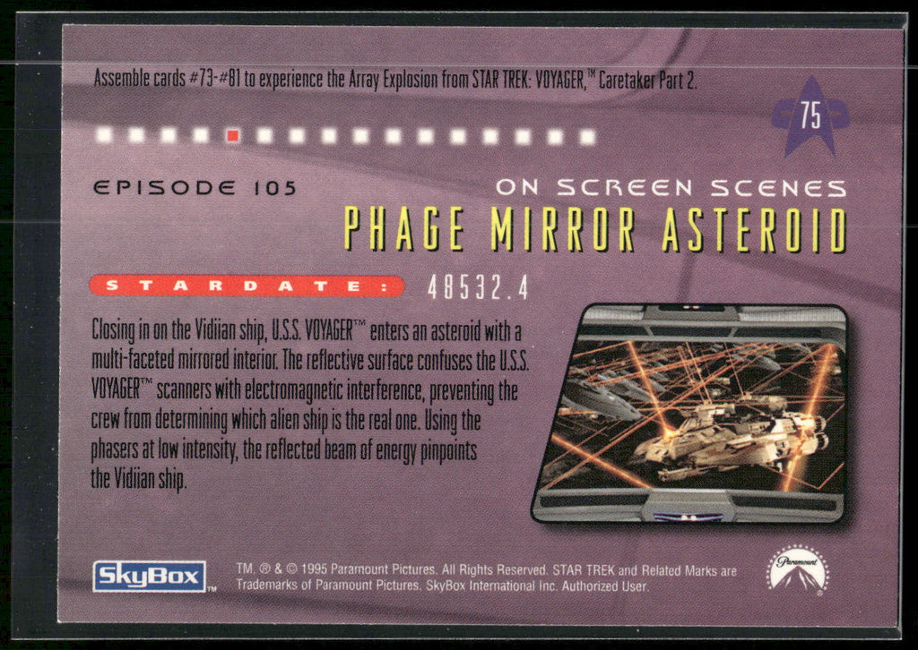 1995 SkyBox Star Trek: Voyager Season One Series Two #75 Phage Mirror Asteroid