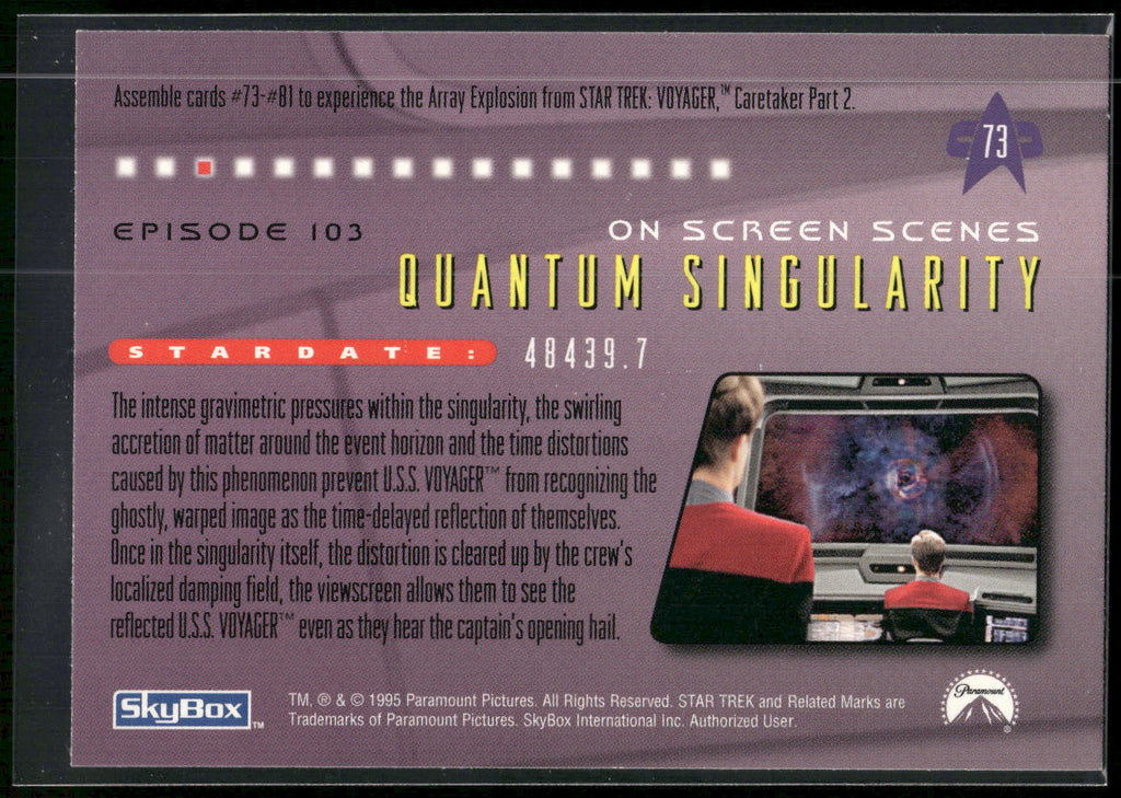 1995 SkyBox Star Trek: Voyager Season One Series Two #73 Quantum Singularity