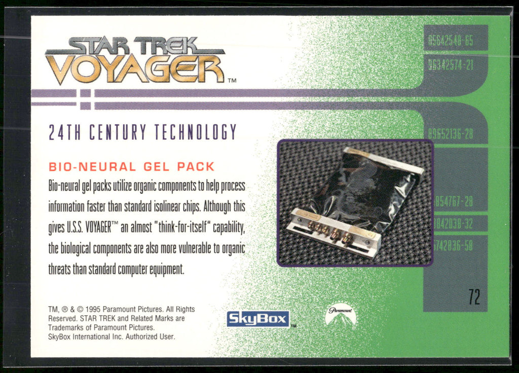 1995 SkyBox Star Trek: Voyager Season One Series Two #72 Bio-Neural Gel Pack