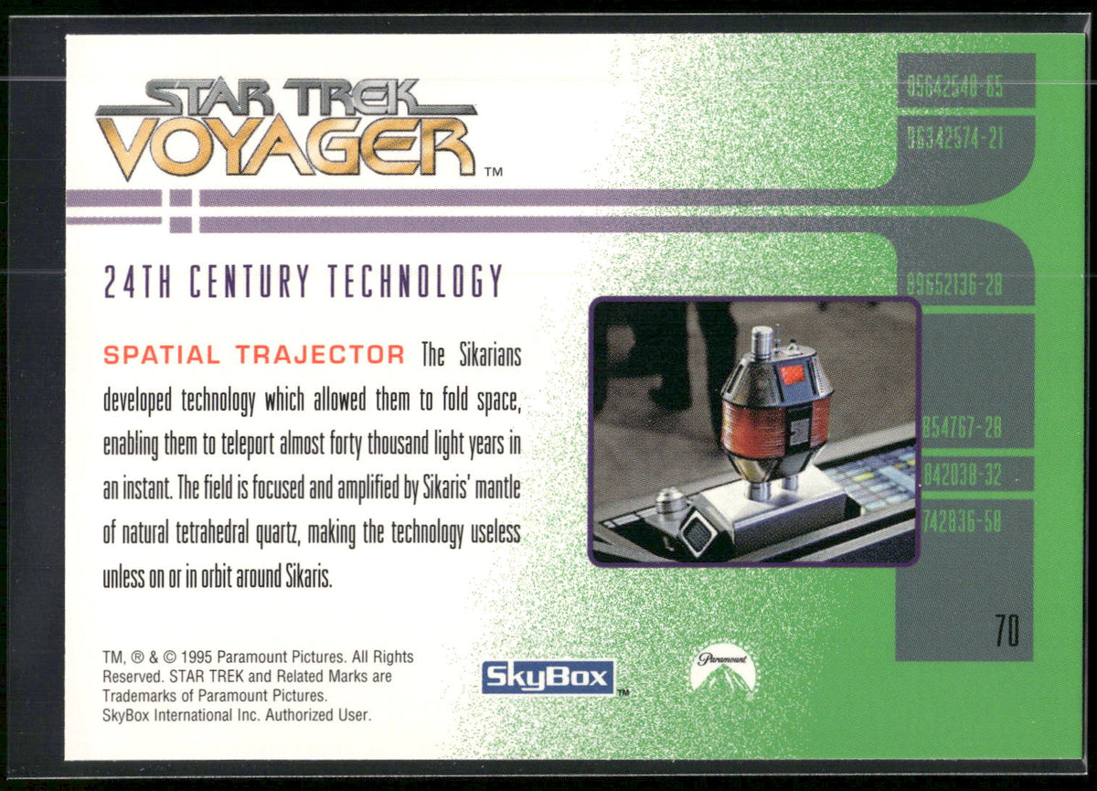 1995 SkyBox Star Trek: Voyager Season One Series Two #70 Spatial Trajector