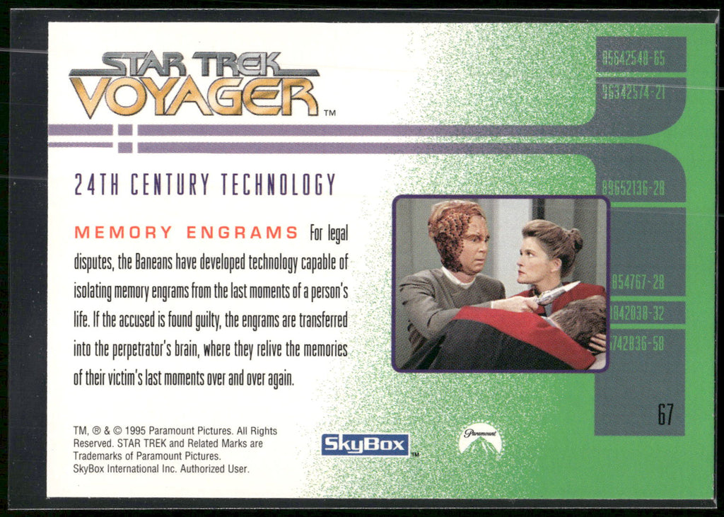 1995 SkyBox Star Trek: Voyager Season One Series Two #67 Memory Engrams
