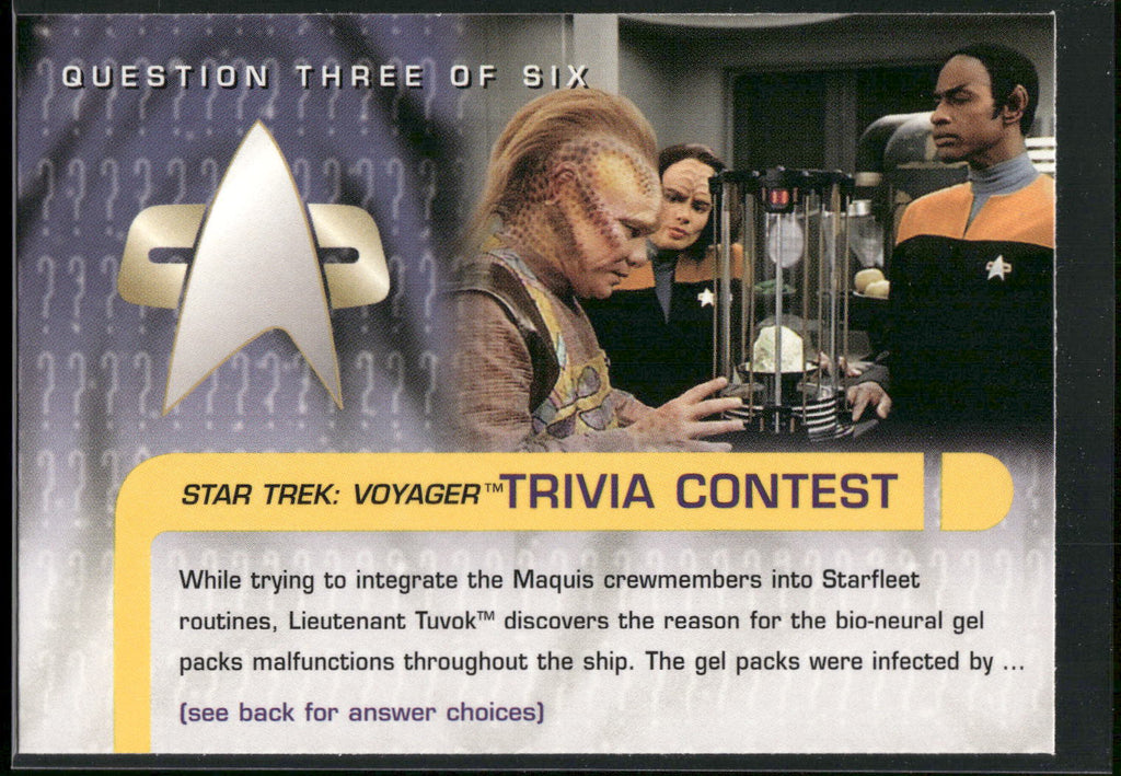1995 SkyBox Star Trek: Voyager Season One Series Two #60 Question Three of Six