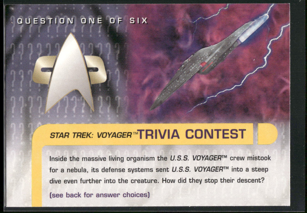 1995 SkyBox Star Trek: Voyager Season One Series Two #58 Question One of Six