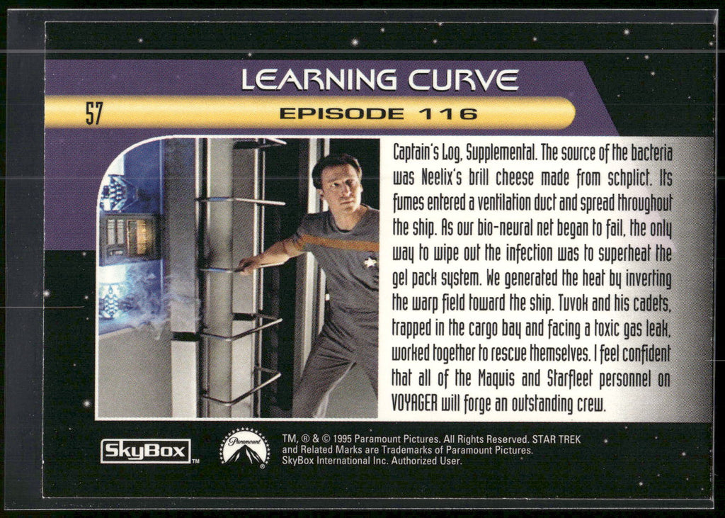 1995 SkyBox Star Trek: Voyager Season One Series Two #57 Learning Curve