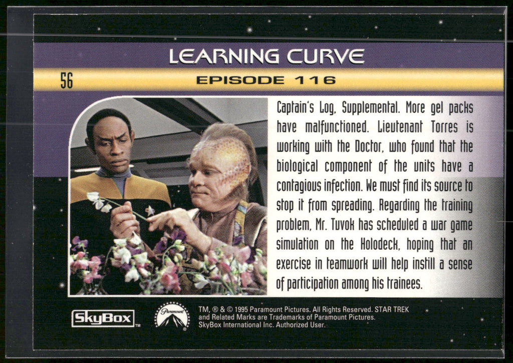 1995 SkyBox Star Trek: Voyager Season One Series Two #56 Learning Curve