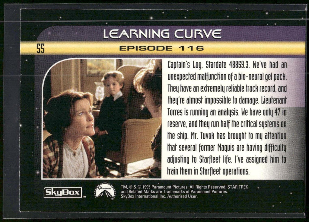 1995 SkyBox Star Trek: Voyager Season One Series Two #55 Learning Curve
