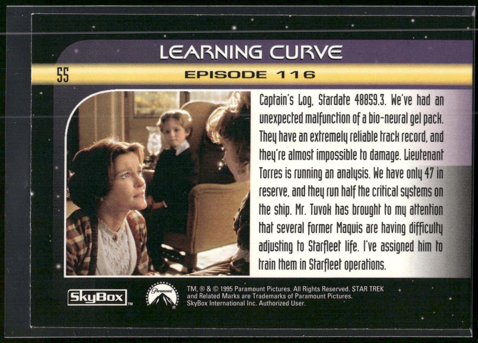 1995 SkyBox Star Trek: Voyager Season One Series Two #55 Learning Curve
