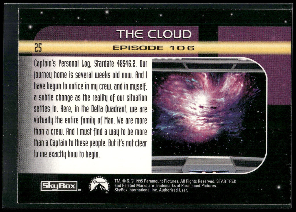 1995 SkyBox Star Trek: Voyager Season One Series Two #25 The Cloud