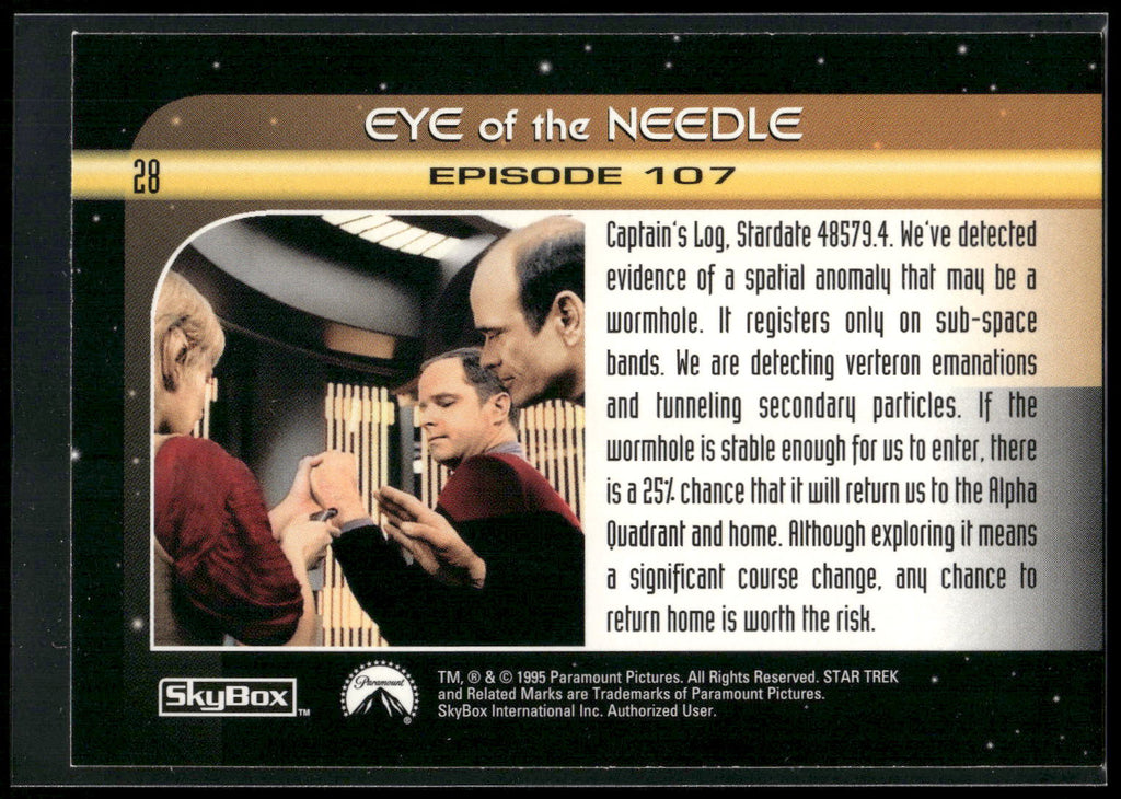 1995 SkyBox Star Trek: Voyager Season One Series Two #28 Eye of the Needle
