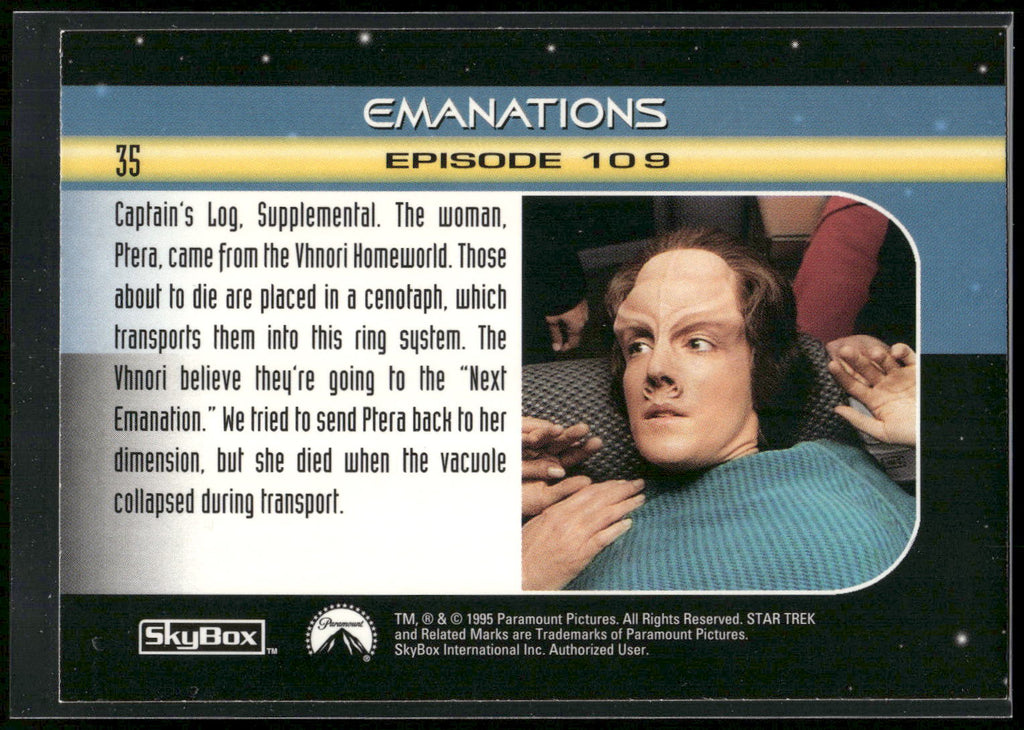 1995 SkyBox Star Trek: Voyager Season One Series Two #35 Emanations