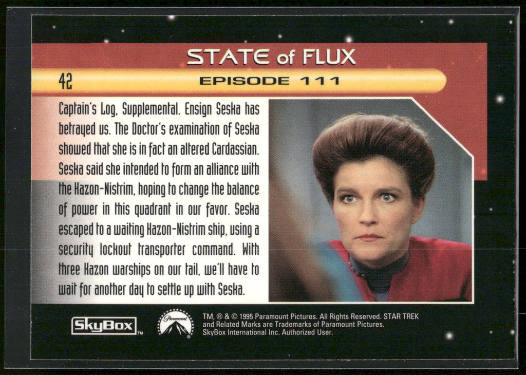 1995 SkyBox Star Trek: Voyager Season One Series Two #42 State of Flux
