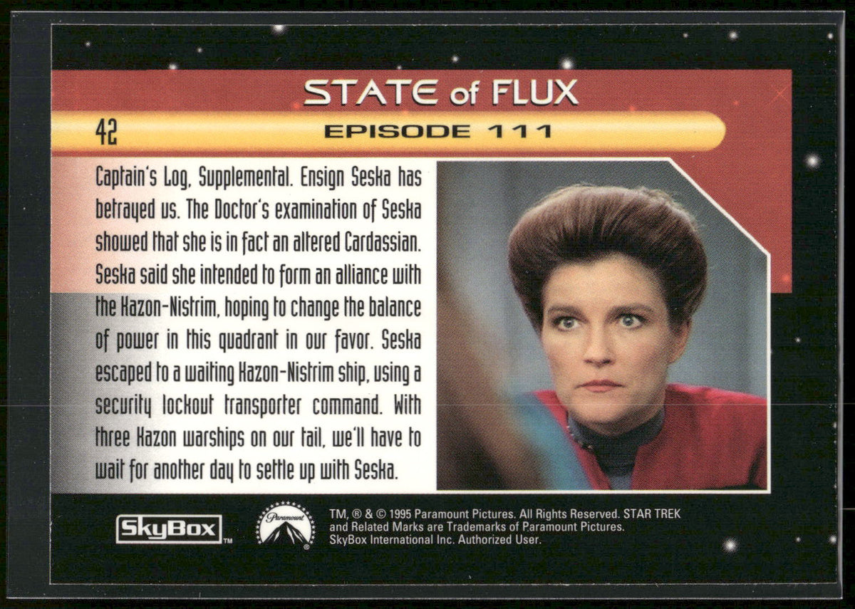 1995 SkyBox Star Trek: Voyager Season One Series Two #42 State of Flux