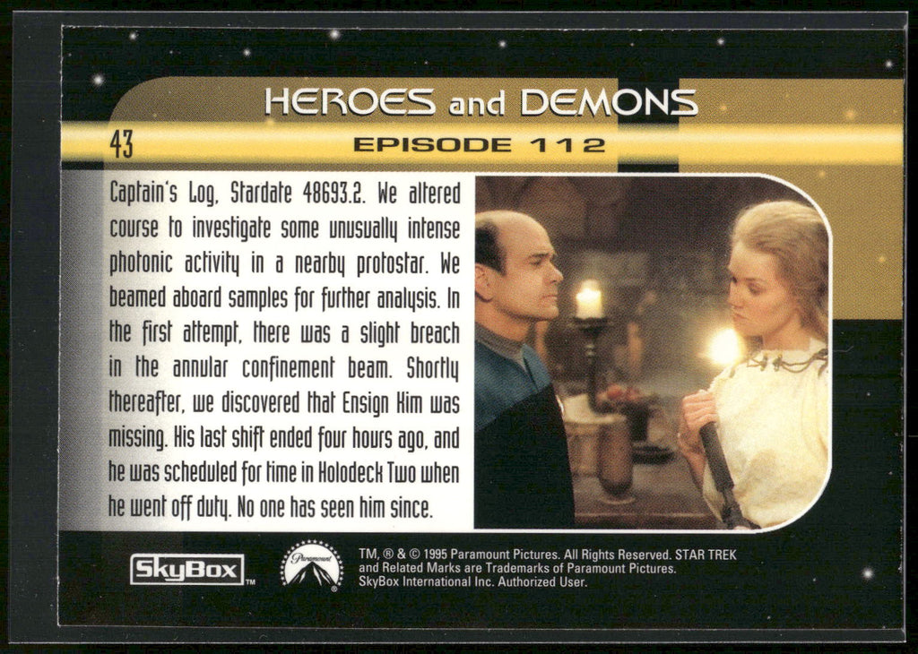 1995 SkyBox Star Trek: Voyager Season One Series Two #43 Heroes and Demons