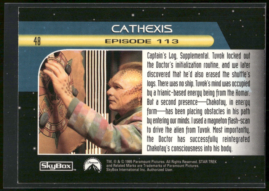 1995 SkyBox Star Trek: Voyager Season One Series Two #48 Cathexis
