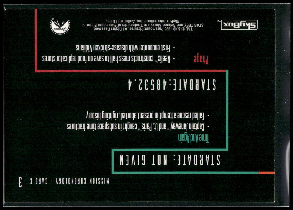 1995 SkyBox Star Trek: Voyager Season One Series Two #3 Mission