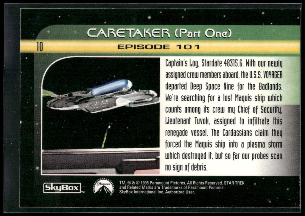 1995 SkyBox Star Trek: Voyager Season One Series Two #10 Caretaker (Part One)