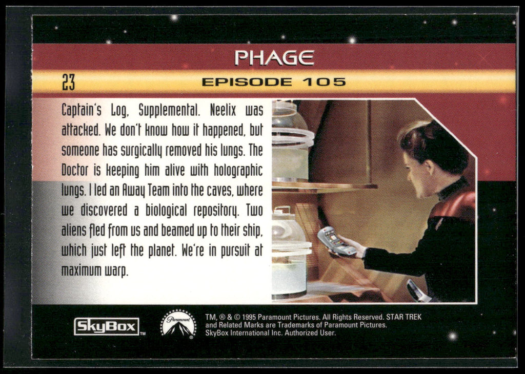 1995 SkyBox Star Trek: Voyager Season One Series Two #23 Phage