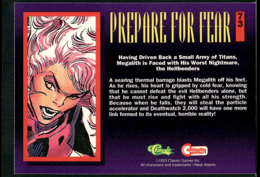 1993 Classic Deathwatch 2000 #73 Prepare for Fear