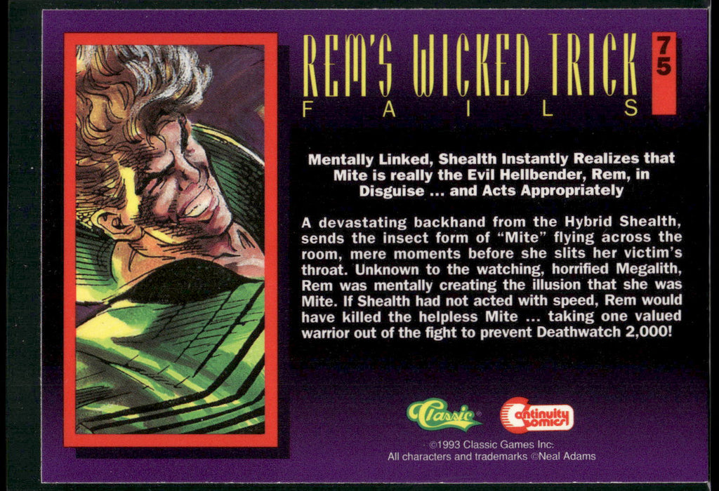 1993 Classic Deathwatch 2000 #75 Rem's Wicket Trick Fails