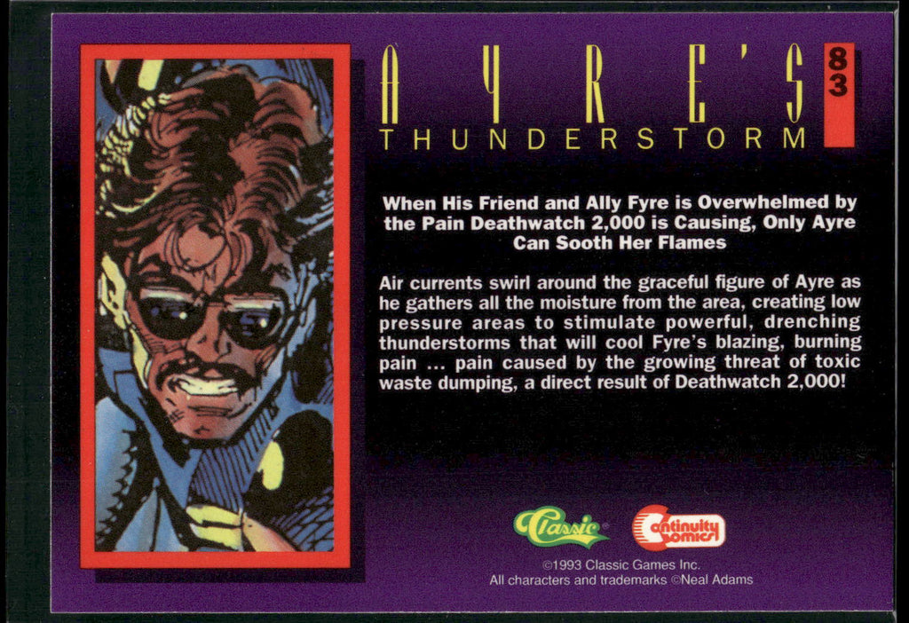 1993 Classic Deathwatch 2000 #83 Ayre's Thunderstorm