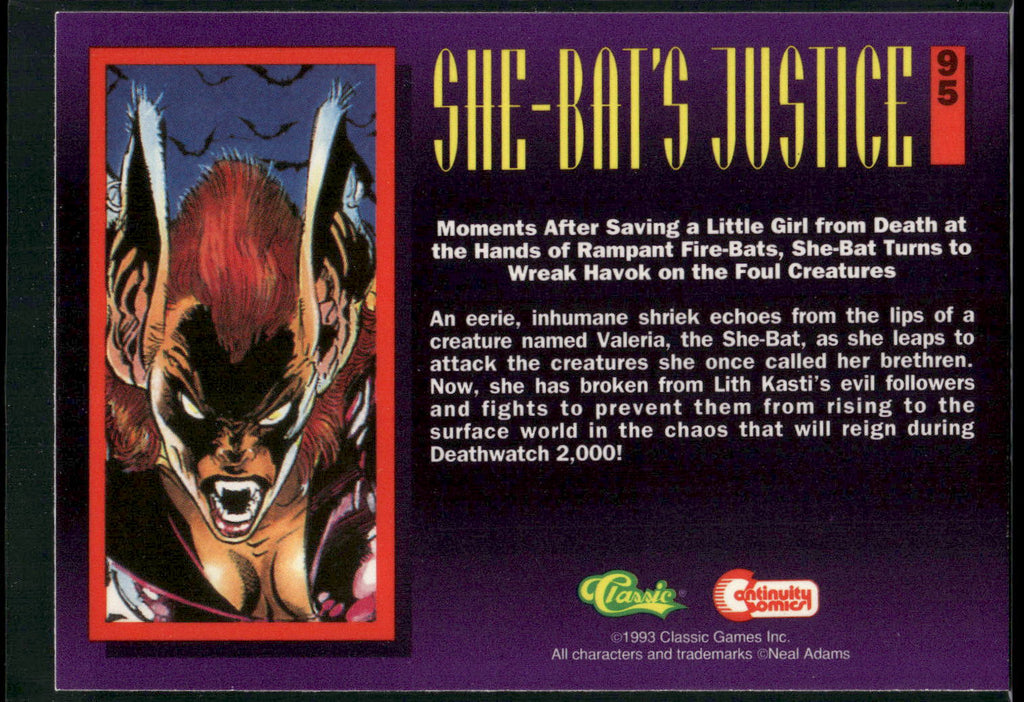 1993 Classic Deathwatch 2000 #95 She-Bat's Justice
