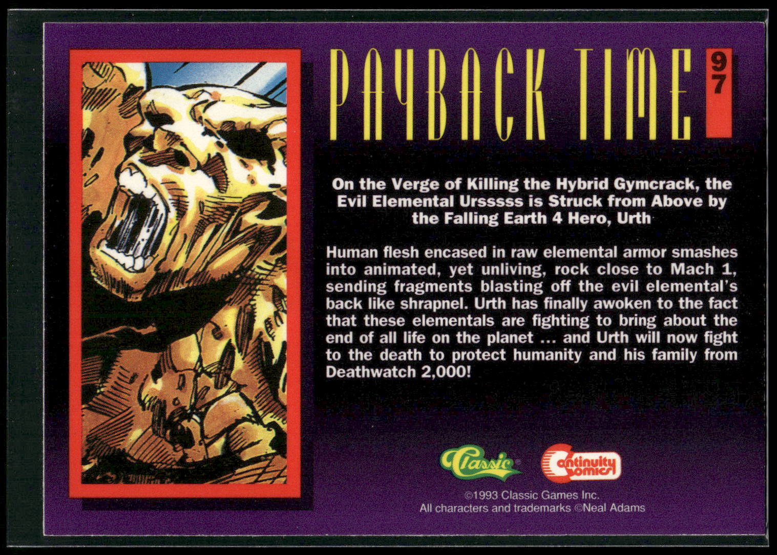 1993 Classic Deathwatch 2000 #97 Payback Time