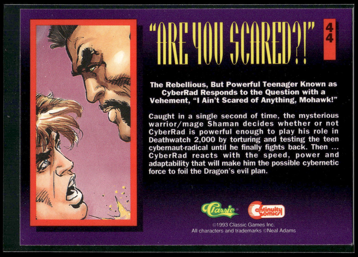 1993 Classic Deathwatch 2000 #44 "Are You Scared?!"