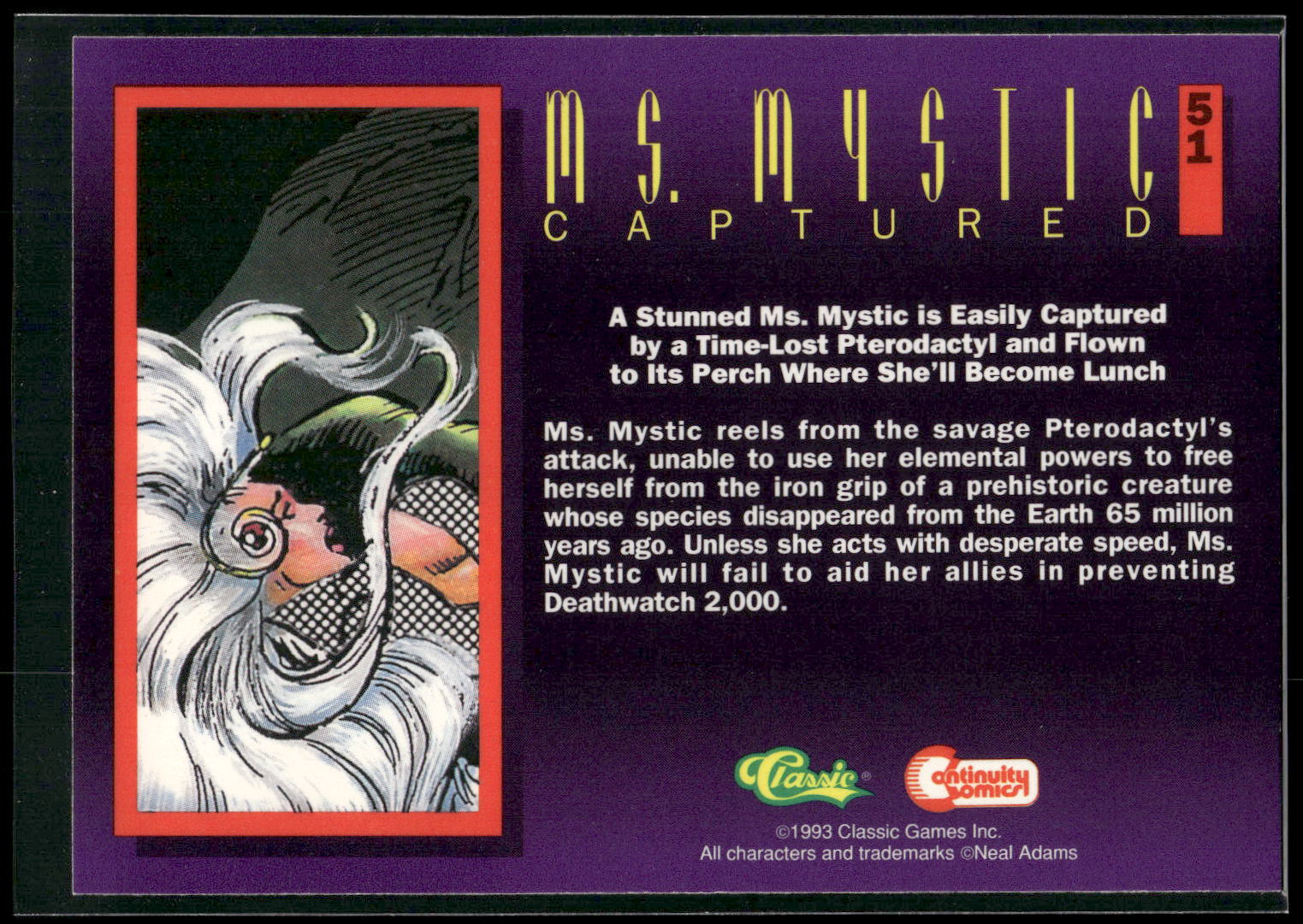 1993 Classic Deathwatch 2000 #51 Ms. Mystic Captured