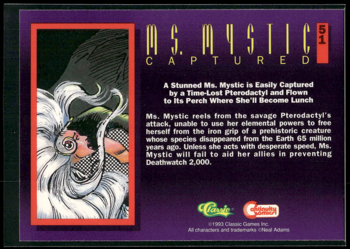 1993 Classic Deathwatch 2000 #51 Ms. Mystic Captured