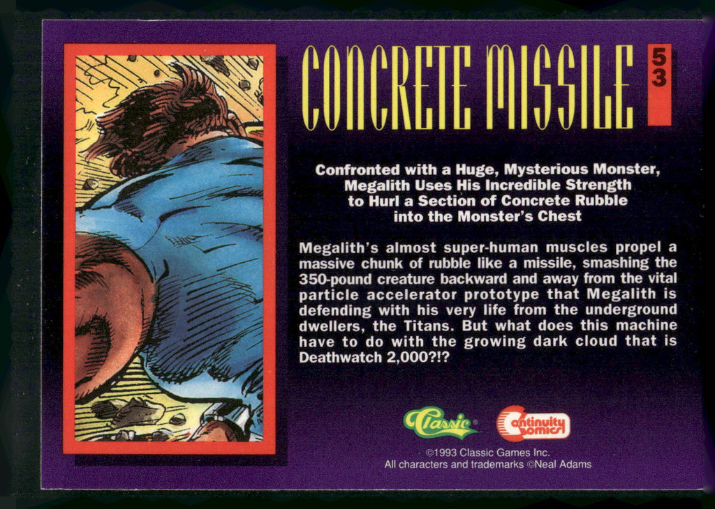 1993 Classic Deathwatch 2000 #53 Concrete Missile