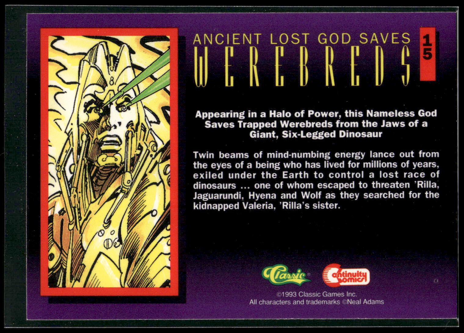 1993 Classic Deathwatch 2000 #15 Ancient Lost God Saves Werebreds