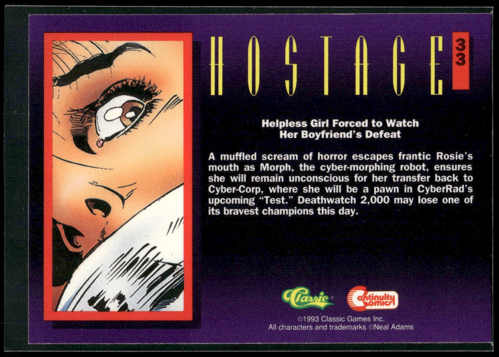 1993 Classic Deathwatch 2000 #33 Hostage