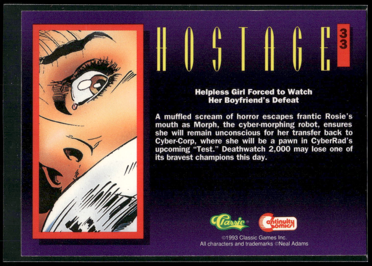 1993 Classic Deathwatch 2000 #33 Hostage