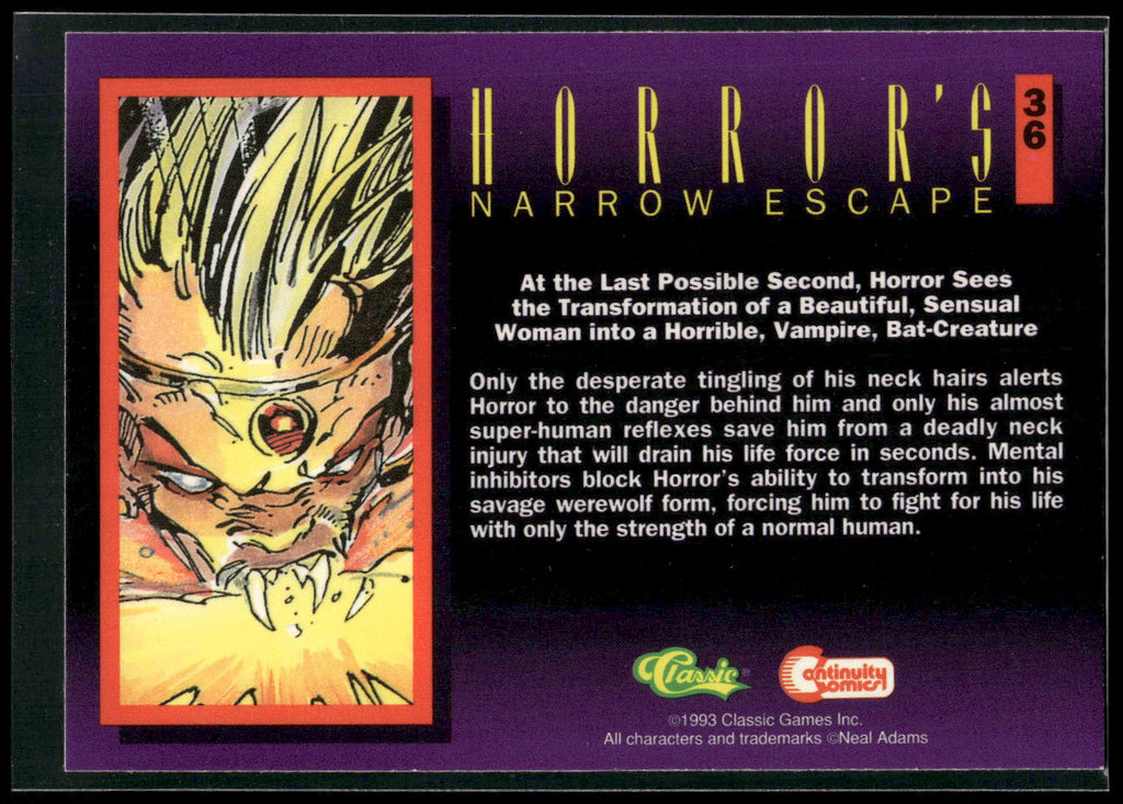 1993 Classic Deathwatch 2000 #36 Horror's Narrow Escape
