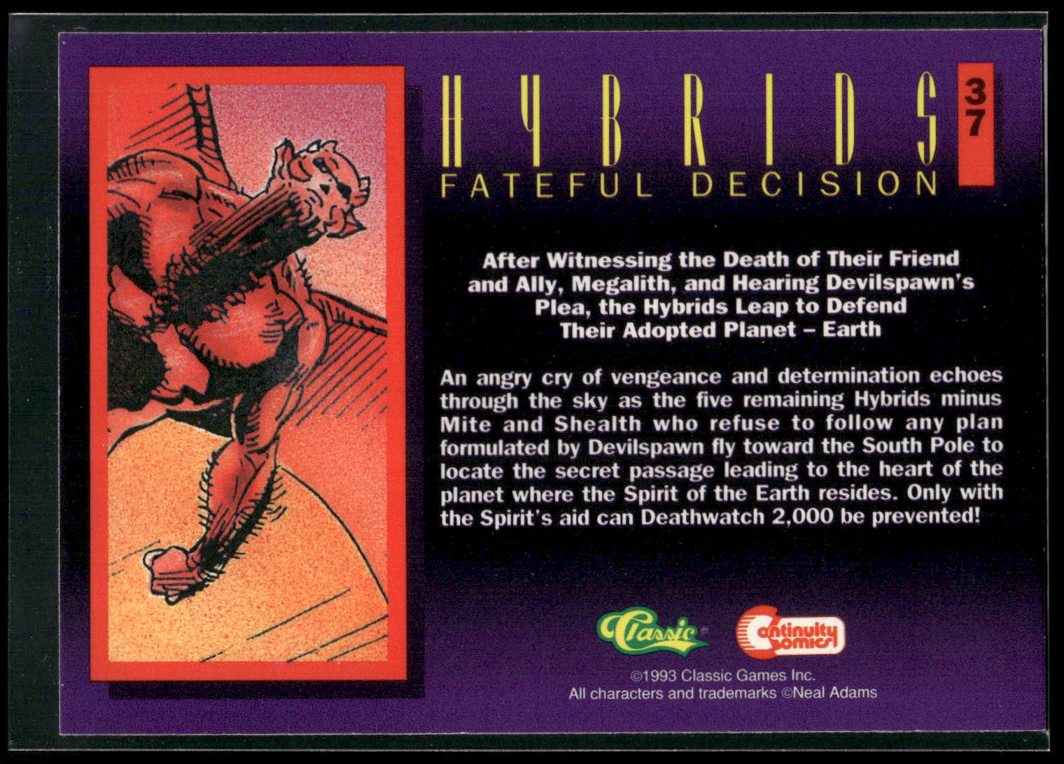 1993 Classic Deathwatch 2000 #37 Hydrids Fateful Decision