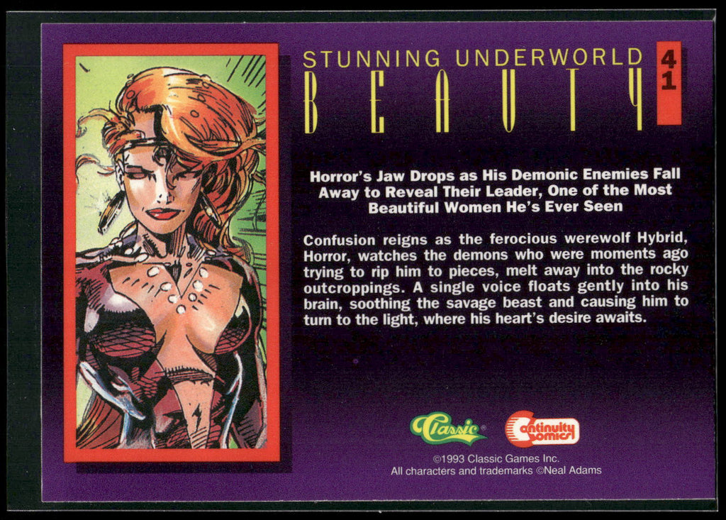 1993 Classic Deathwatch 2000 #41 Stunning Underworld Beauty