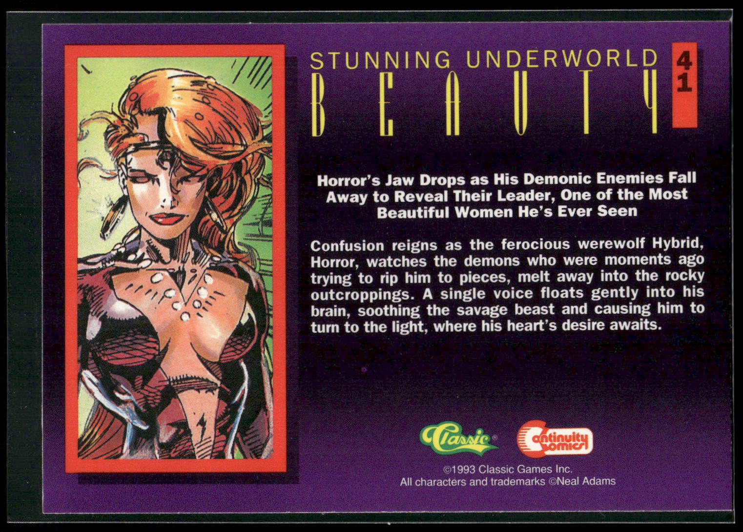 1993 Classic Deathwatch 2000 #41 Stunning Underworld Beauty