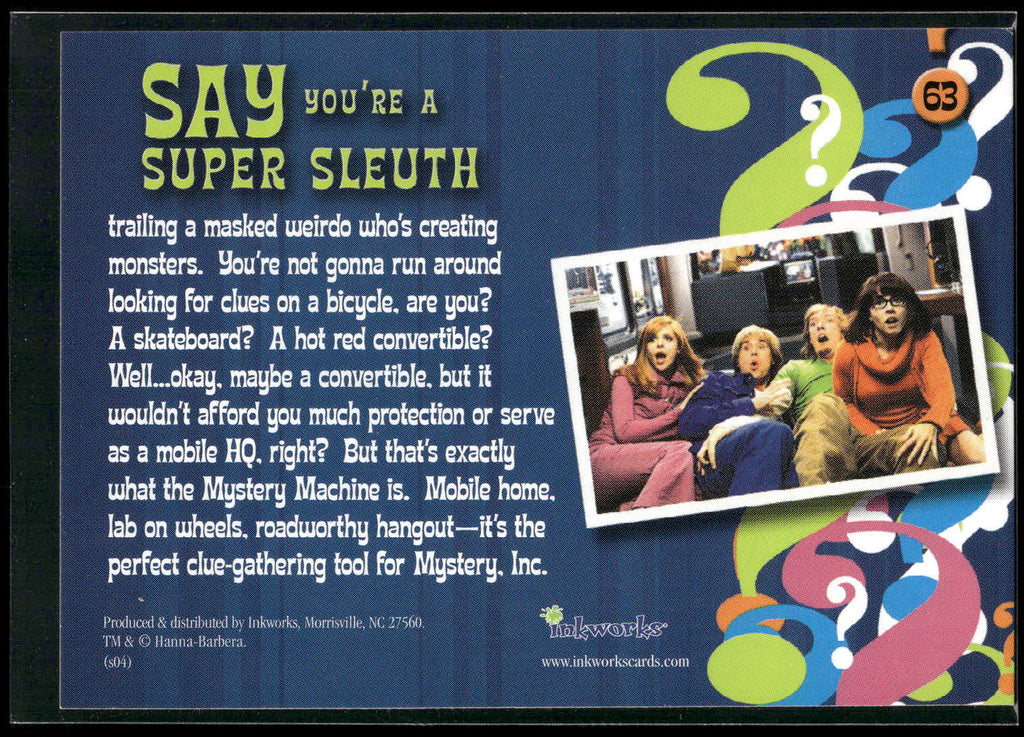 2004 Inkworks Scooby-Doo 2: Monsters Unleashed #63 Gadgets To Go