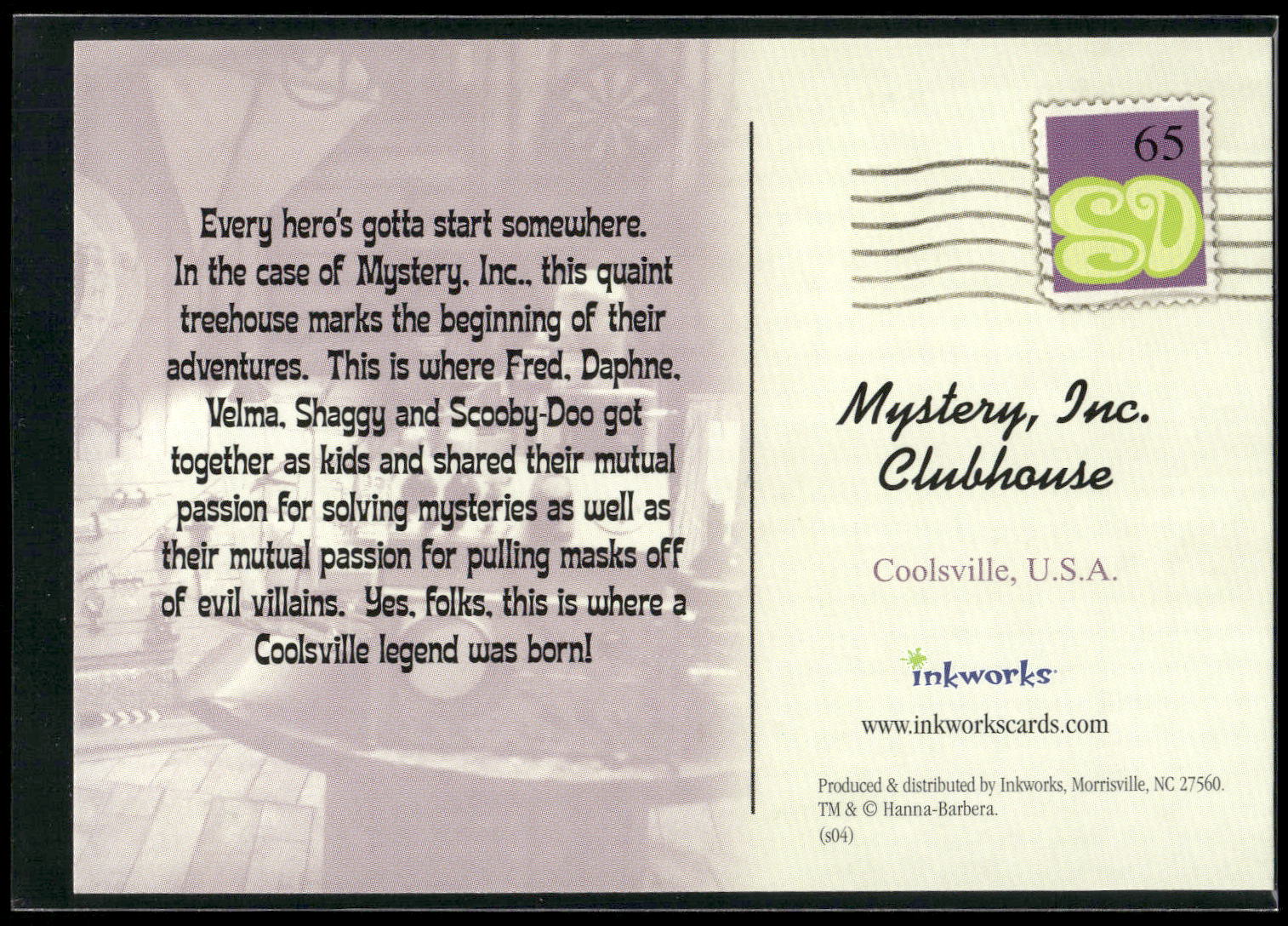 2004 Inkworks Scooby-Doo 2: Monsters Unleashed #65 Mystery, Inc. Clubhouse