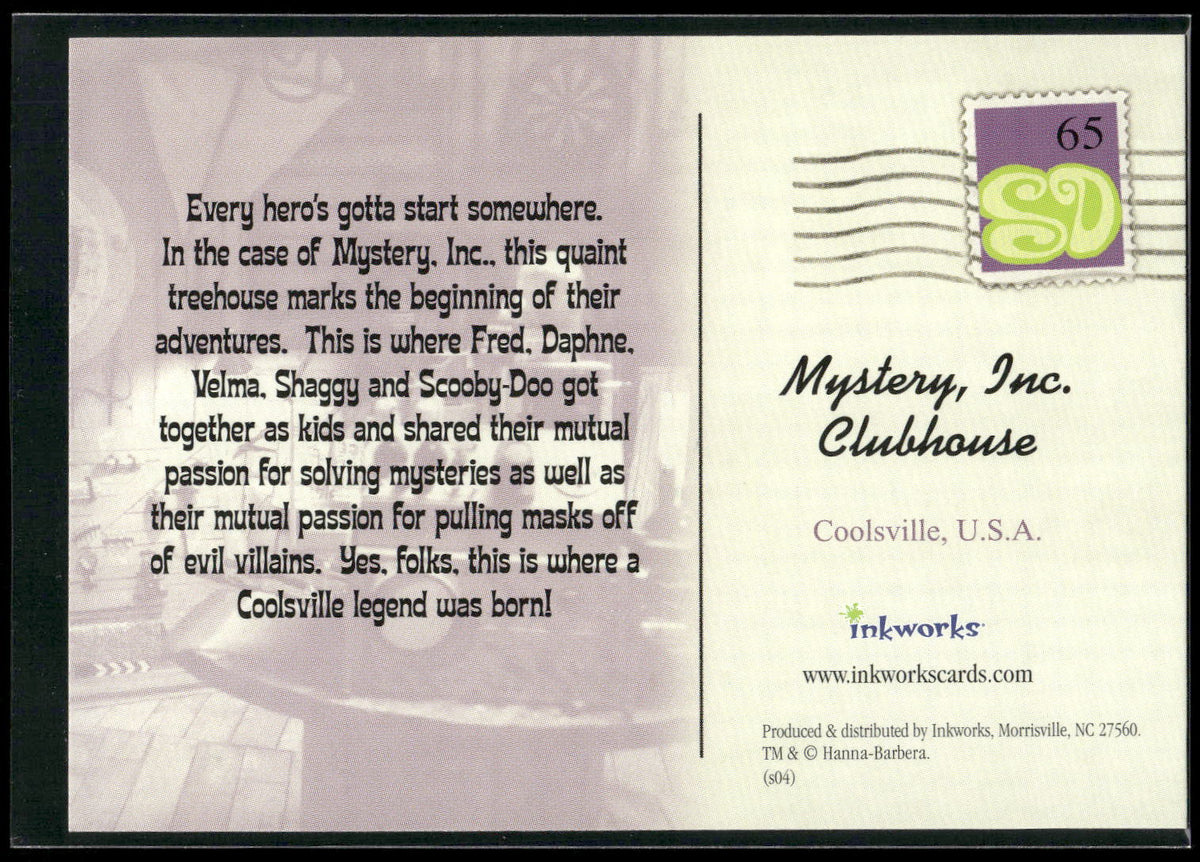 2004 Inkworks Scooby-Doo 2: Monsters Unleashed #65 Mystery, Inc. Clubhouse