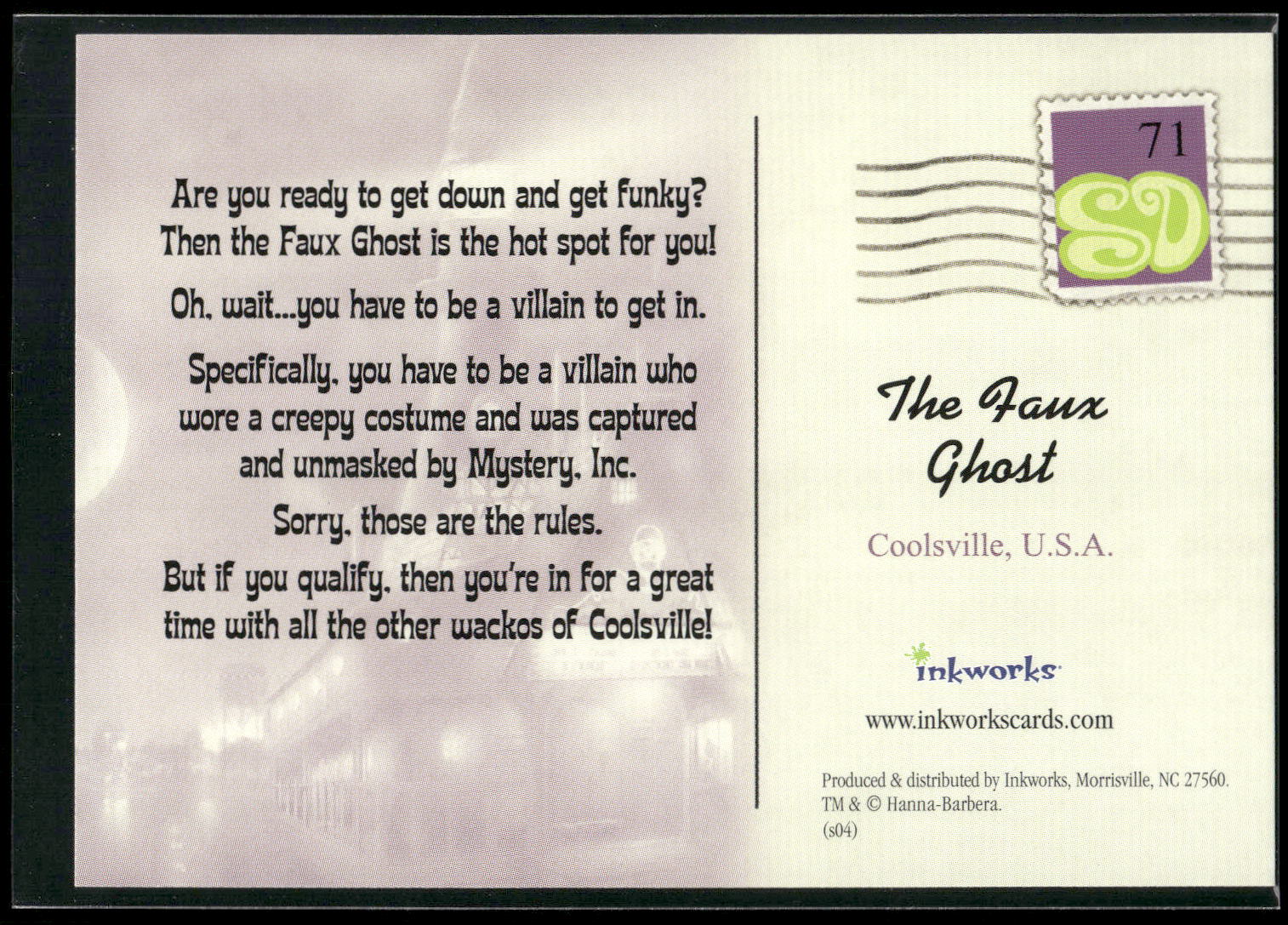 2004 Inkworks Scooby-Doo 2: Monsters Unleashed #71 The Faux Ghost