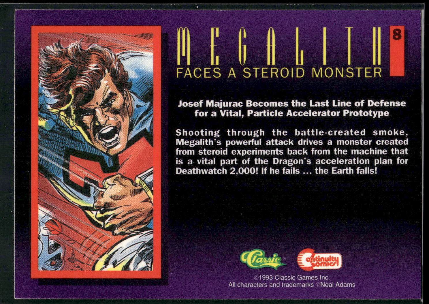1993 Classic Deathwatch 2000 #8 Megalith Faces a Steroid Monster