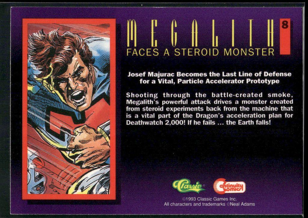 1993 Classic Deathwatch 2000 #8 Megalith Faces a Steroid Monster